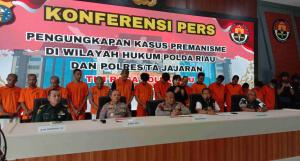 Puluhan Preman Dicokok Tim RAGA Polda Riau